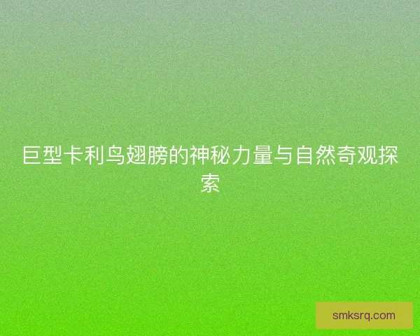 巨型卡利鸟翅膀的神秘力量与自然奇观探索